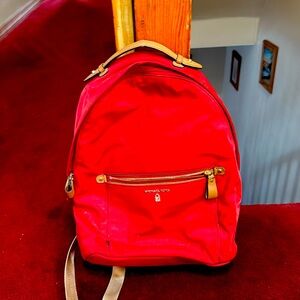 Michael Kors Red Backpack